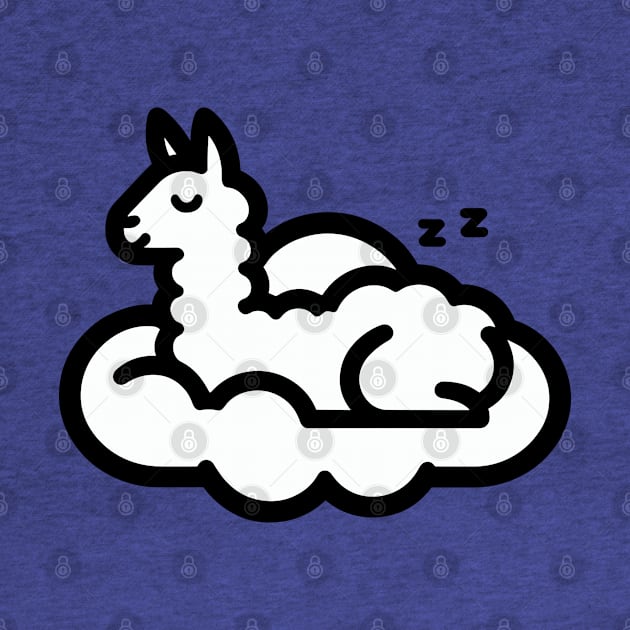 Llama Sleeping on Cloud by KayBee Gift Shop